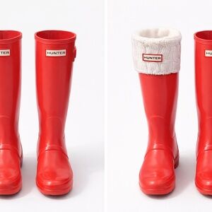 Hunter Vibrant Red Waterproof Boots